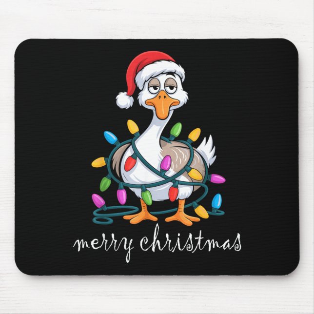 Funny Tired Goose Christmas Lights Silly Holiday F Musmatta (Framsidan)