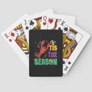 Funny Tis Season Mardi Gras Kräftor Casinokort