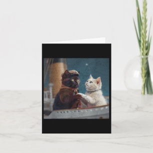 Funny Titanic Movie Cat Meme Rms Cruise Frakt Mana Kort
