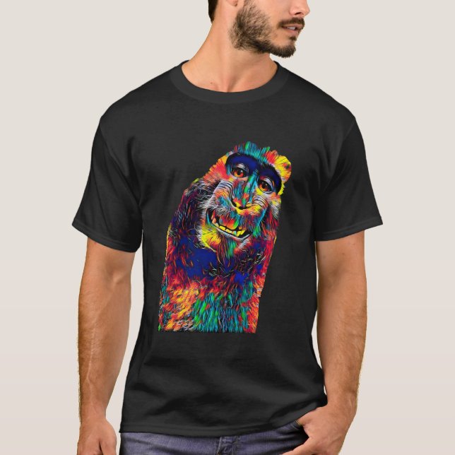Funny Tittar Monkey T Shirt (Framsida)