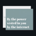 Funny tjänsteman Frieri inbjudan till Marry Us<br><div class="desc">Be din tjänsteman att gifta sig med dig med detta moderna typografiskt frieri kort som säger: Med den makt som Internet ger dig, kommer du att vara vår tjänsteman? **LÄS FÖRE ORDERING** Om du gör ändringar i formen eller väljer en annan storlek produkt och designen beskärs på något sätt eller...</div>