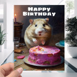 Funny Tjock Hamster och Candle Cake - Grattis på f Kort<br><div class="desc">Det roliga födelsedagskortet i tjock-hamster är ett enastående val av flera skäl, skapar det vara ett underbart köp. Dess förtjusande design med en söt hamster och en rosa födelsedagskalkbit kommer säkert att ge nålskjuts till någons ansikte. För det första skiljer kortets unika humor det från vanliga födelsedagskort. En knubbig hamster...</div>