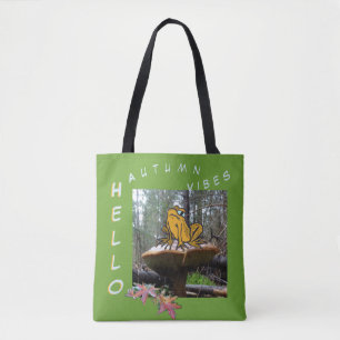 Funny Toad-Tecknad på Toadstool Tote Bag Tygkasse