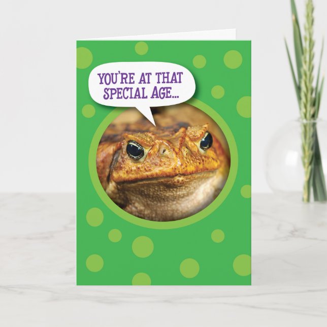 Funny Toadally Fantastisk Birthday Hälsning Kort (Framsida)