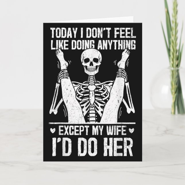 Funny Today I Don't Feel Like Doing Anything Excep Kort (Framsida)