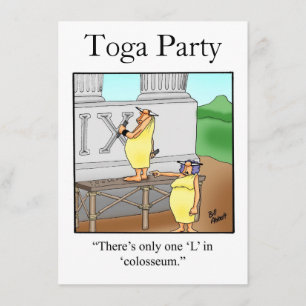 Funny Toga Party-inbjudan Inbjudningar
