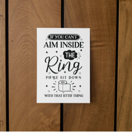 Funny Toilet Quote Sit Down If You Can’t Aim Vykort