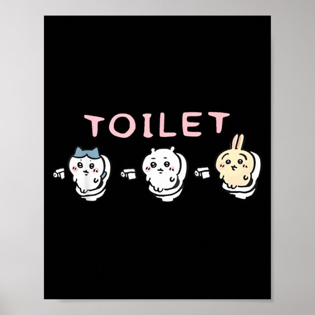 Funny Toilet Time Chikawa Meme  Poster (Framsidan)
