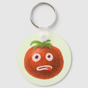 Funny Tomato Character Nyckelring