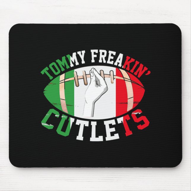 Funny Tommy Freakin' Cutlets New Jersey Italy Flag Musmatta (Framsidan)