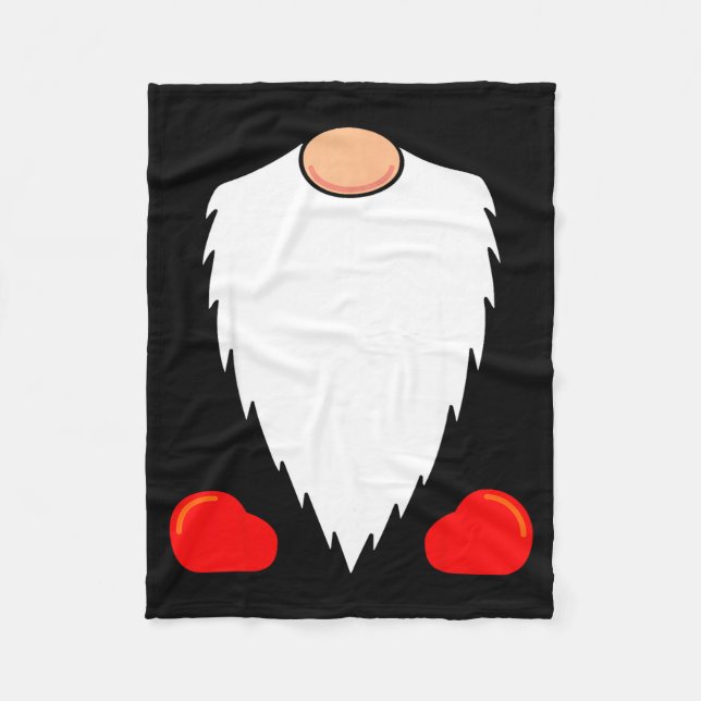 Funny Tomte Swedish Gnome Beard Christmas Yule Nis Fleecefilt (Framsidan)