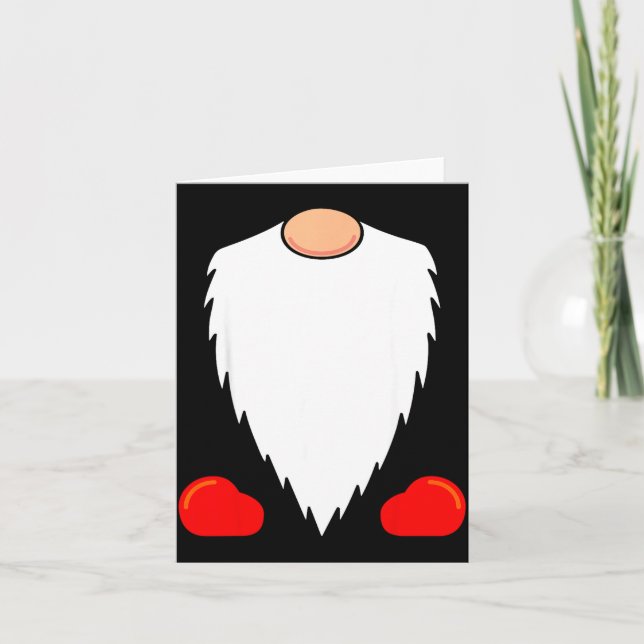 Funny Tomte Swedish Gnome Beard Christmas Yule Nis Kort (Framsida)