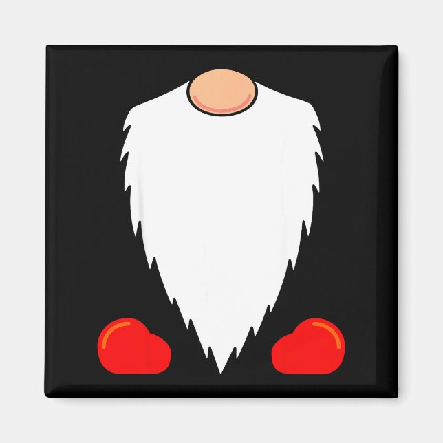 Funny Tomte Swedish Gnome Beard Christmas Yule Nis Magnet (Framsidan)