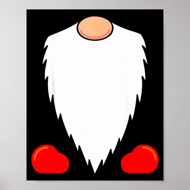 Funny Tomte Swedish Gnome Beard Christmas Yule Nis Poster (Framsidan)
