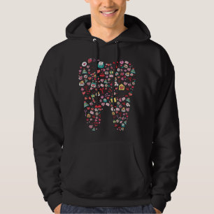 Funny Tooth Dentist Dental Hygienist Lycklig Valen Hoodie