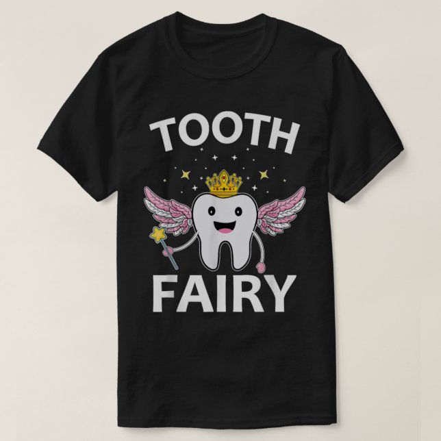 Funny Tooth Fairy Halloween Costume T Shirt (Design framsida)