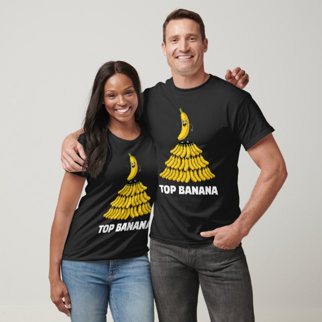 Funny Top Banana on Top of Bunches of Bananas T Shirt (Unisex)