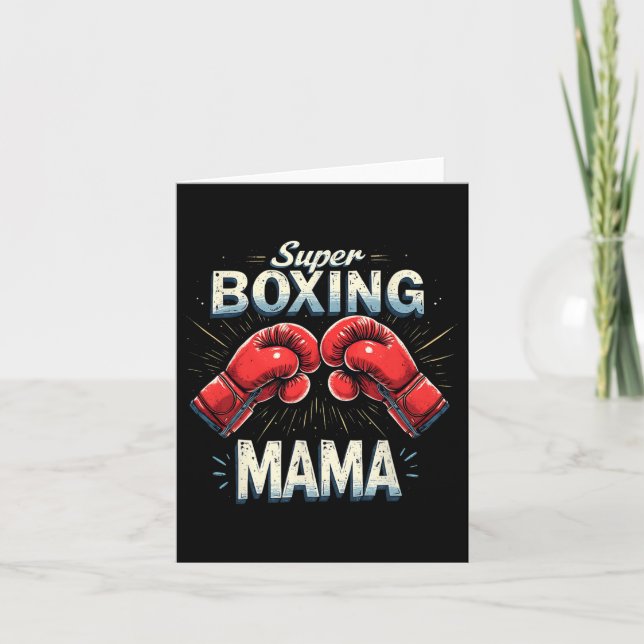 Funny Toppen Boxing Mamma Fighter Boxing Älskare D Kort (Framsida)