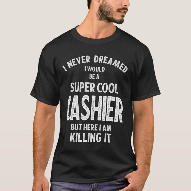 Funny Toppen Coola Cashier Tee Gift (Framsida)