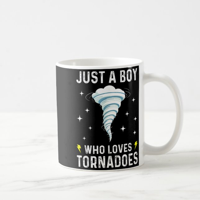 Funny Tornado Gift For Boys Kids Hurricane Weather Kaffemugg (Höger)