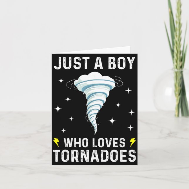 Funny Tornado Gift For Boys Kids Hurricane Weather Kort (Framsida)