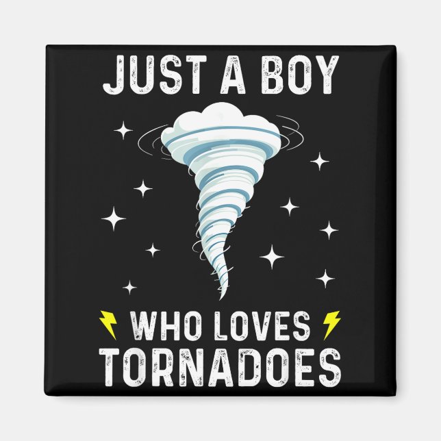Funny Tornado Gift For Boys Kids Hurricane Weather Magnet (Framsidan)