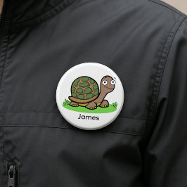 Funny Tortoise Anpassningsbar Knapp