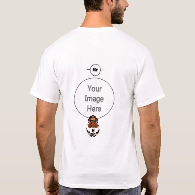 Funny Tortoise Chilling Monogram T Shirt (Baksida)