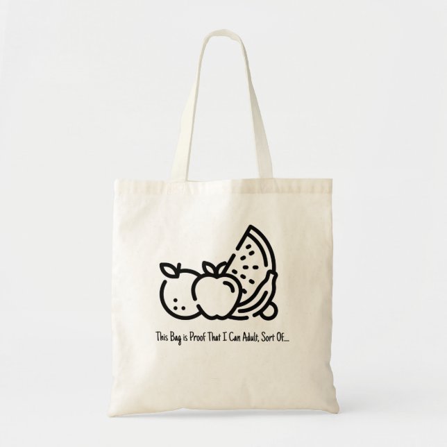 Funny Tote Bag for Daily Errands - återanvändbar Tygkasse (Framsidan)