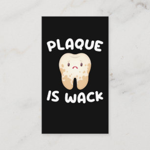 Funny Toth Plaque Dentist Dental Assistant Visitkort