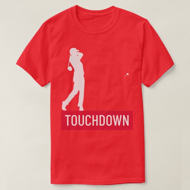 Funny Touchdown Golf Golfing Golfing Graphic Novel T Shirt (Design framsida)