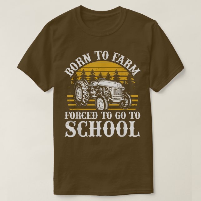Funny Tractor Graphic Boys Farmer Farming Tractor T Shirt (Design framsida)