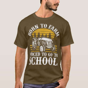 Funny Tractor Graphic Boys Farmer Farming Tractor T Shirt