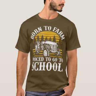 Funny Tractor Graphic Boys Farmer Farming Tractor T Shirt