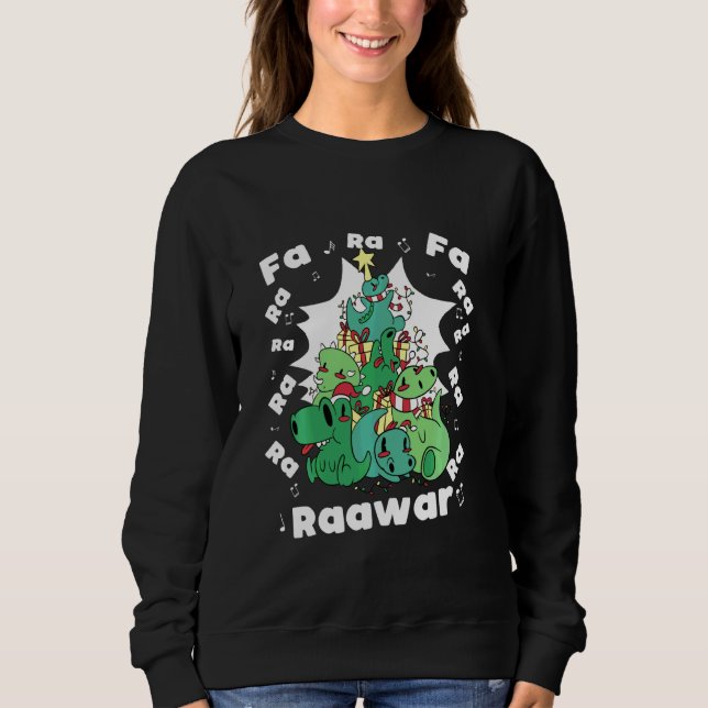Funny Träd Rex jul Dinosaur Fa Ra Rawr Xm T Shirt (Framsida)