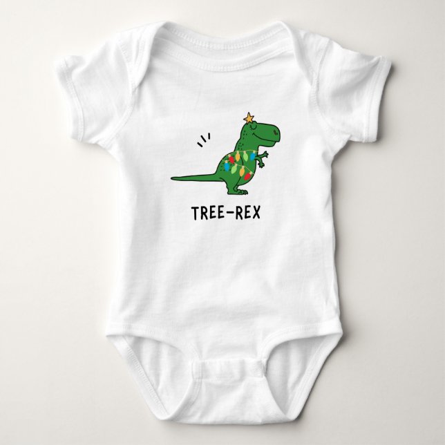 Funny Träd-Rex jul T-Shirt (Framsida)