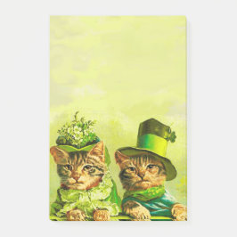 FUNNY TRADITIONELL ST.PATRICK'S DAY CATS POST-IT BLOCK