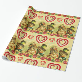 FUNNY TRADITIONELL VALENTINES DAY CATS,Hearts,Ro Presentpapper