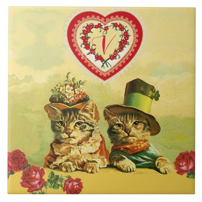 FUNNY TRADITIONELL VALENTINS DAGSKATTER,Hjärta,Ro Kakelplatta (Framsidan)