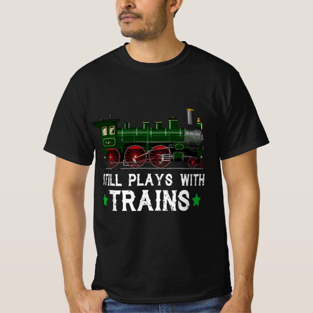 Funny Train For Trains Lovers Men Train Engine Dri T Shirt (Framsida)
