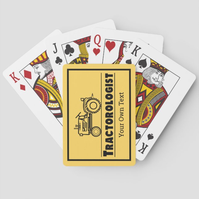 Funny traktor anpassar den tratorologistiska Gulte Casinokort (Baksidan)