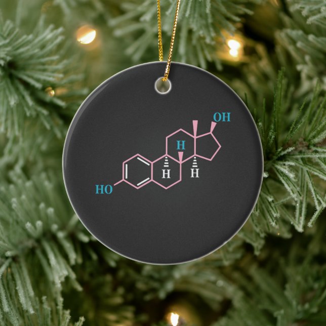 Funny Transgender Trans HGBT Pride Höger Estrogen Julgransprydnad Keramik (Träd)