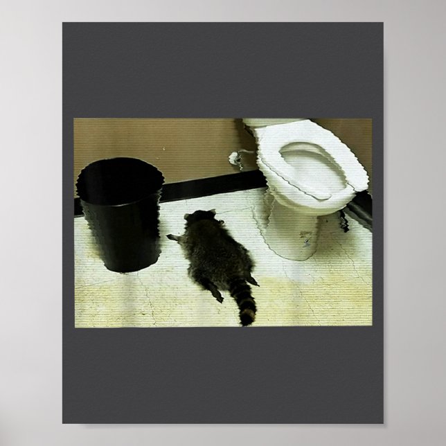 Funny Trashed Panda Drunk Racoon  Poster (Framsidan)