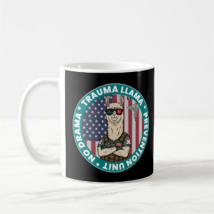 Funny Trauma Llama Prevention Unit Medical Tri-Bl Kaffemugg
