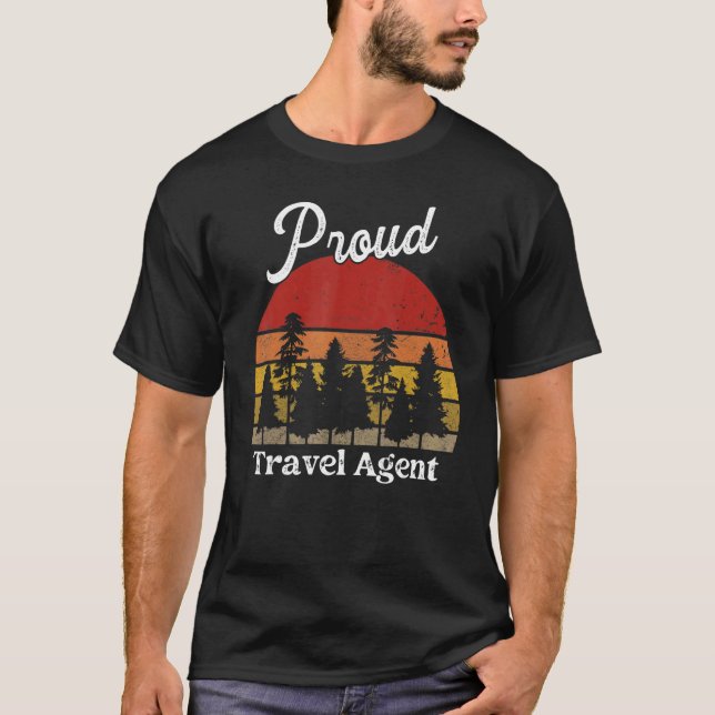 Funny Travel Agent Shirts Job Title Professions T Shirt (Framsida)