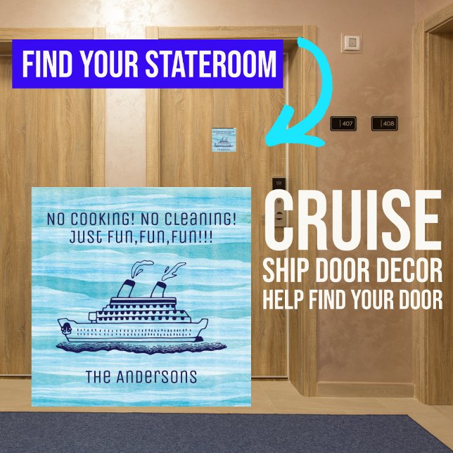 Funny Travel Vacation Frakt Door Marker Cruise (Skapare uppladdad)