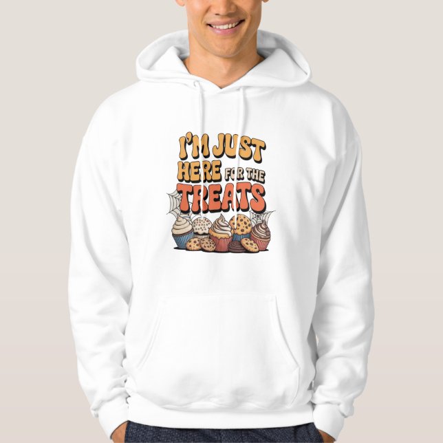 Funny Treats Halloween Hoodie | Retro (Framsida)