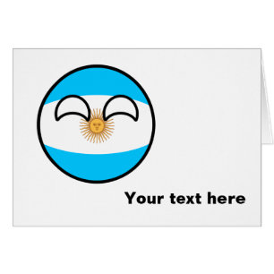 Funny Trending Geeky Argentina Countryball Hälsningskort