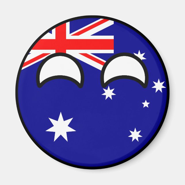 Funny Trending Geeky Australien Countryball Magnet (Framsidan)