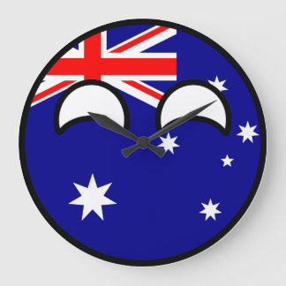 Funny Trending Geeky Australien Countryball Stor Klocka